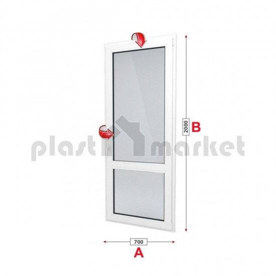 Usa de balcon Aluplast Ideal 4000 - 70 mm cu deschidere oscilobatanta